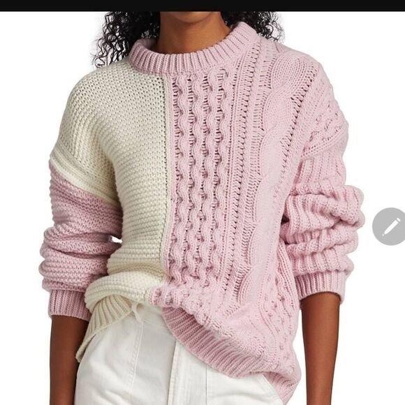 Stine Goya Blanci Patchwork Multi Knit Sweater NWT